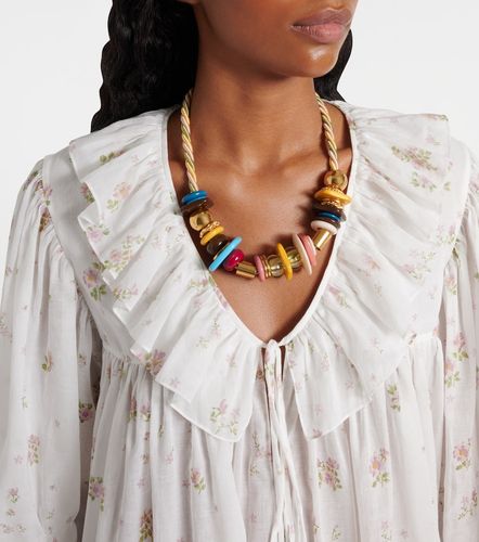 Printed ruffled cotton minidress - Chloe - Modalova