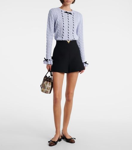 Pullover in lana vergine a trecce con fiocco - Valentino - Modalova