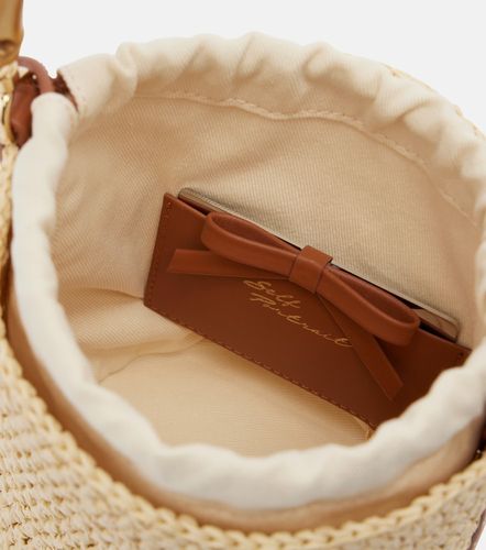Small raffia bucket bag - Self-Portrait - Modalova