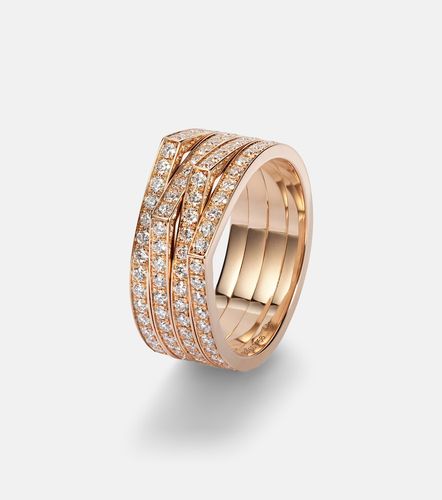 Antifer 4 rows 18kt rose gold ring with diamonds - Repossi - Modalova