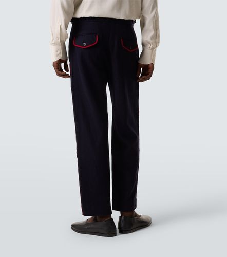Carroll embroidered wool straight pants - Bode - Modalova