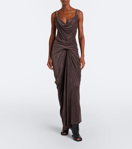 Strutter draped gathered velvet maxi dress - Rick Owens - Modalova