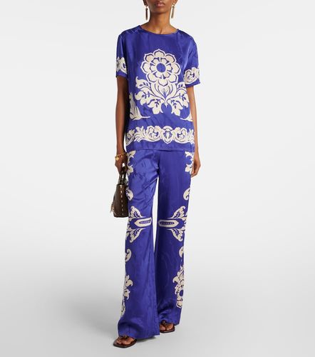 Etro Top de satén floral - Etro - Modalova
