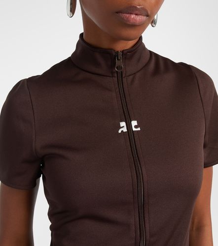 Interlock jersey zip-up top - Courreges - Modalova