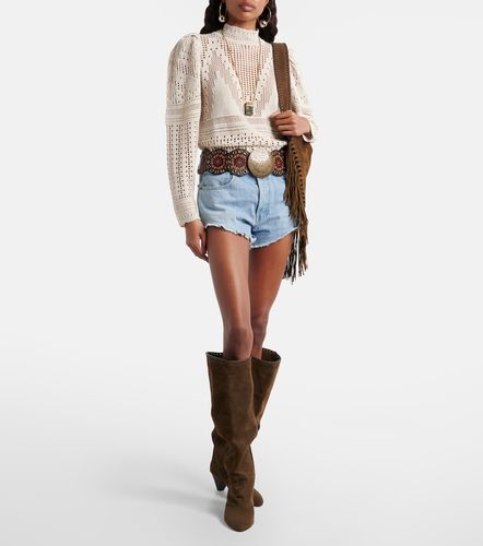 Shorts Island's Diary de denim con croché - Alanui - Modalova