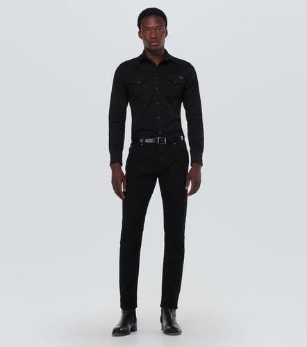 Camicia in misto cotone con ricamo - Dolce&Gabbana - Modalova