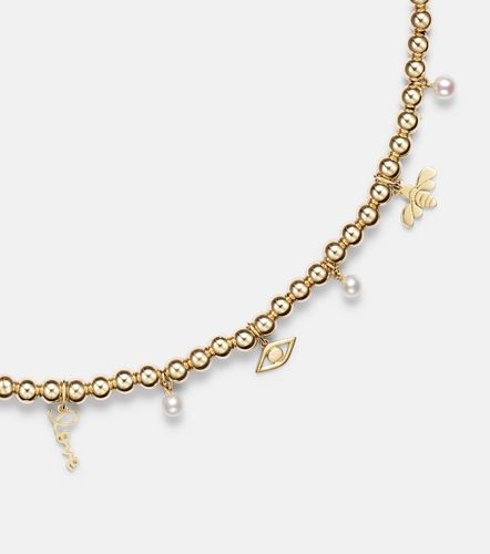 Collana in 14kt con perline e perle - Sydney Evan - Modalova