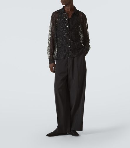 Pewter Shoal sequined mesh shirt - Bode - Modalova