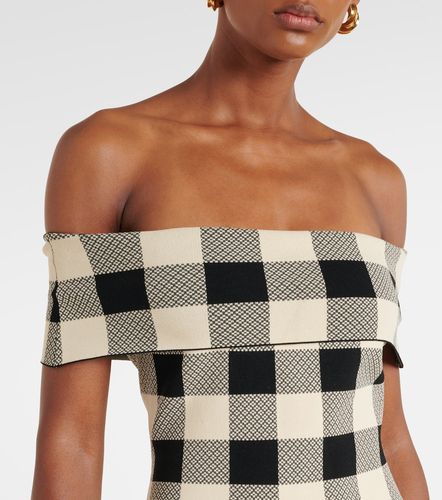 Top Pippa con scollo bardot a quadri - Posse - Modalova