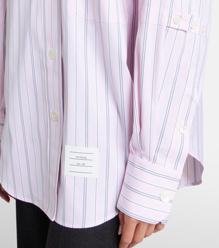 Camicia in popeline di cotone a righe - Thom Browne - Modalova
