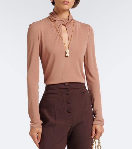 Top de jersey crepé con aberturas - Valentino - Modalova