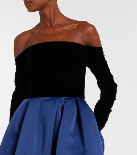 Abito midi in crêpe e raso - Carolina Herrera - Modalova