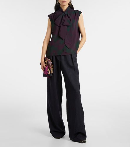Printed tie-neck top - Dries Van Noten - Modalova