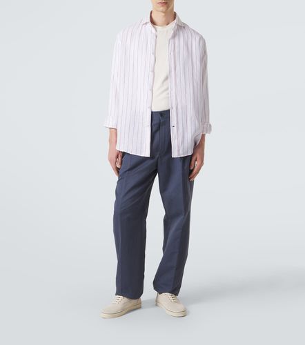 Camicia in lino a righe - Brunello Cucinelli - Modalova