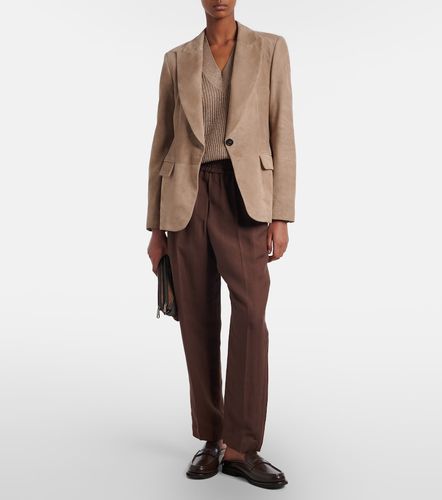 Pantalones rectos de tiro medio - Brunello Cucinelli - Modalova