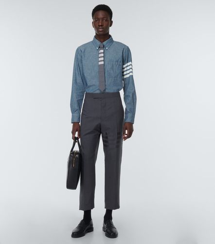 Camisa en cambray de algodón con 4-Bar - Thom Browne - Modalova
