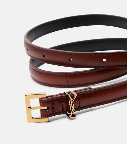 Cassandre leather belt - Saint Laurent - Modalova