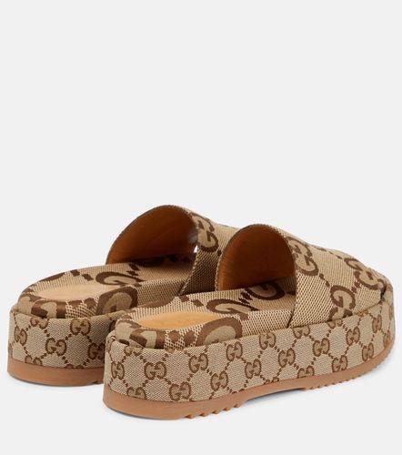 GG Maxi canvas platform slides - Gucci - Modalova