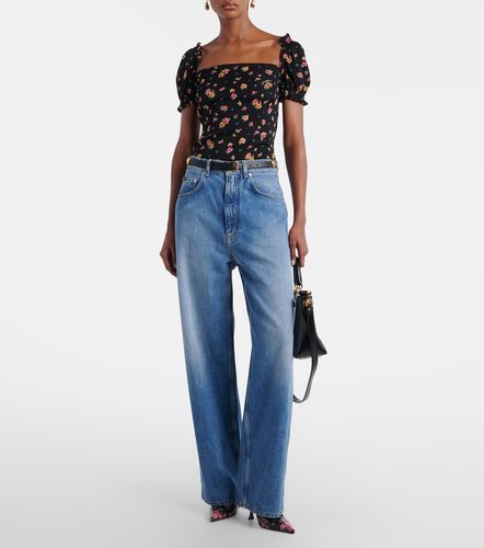 Top in charmeuse di misto seta - Dolce&Gabbana - Modalova