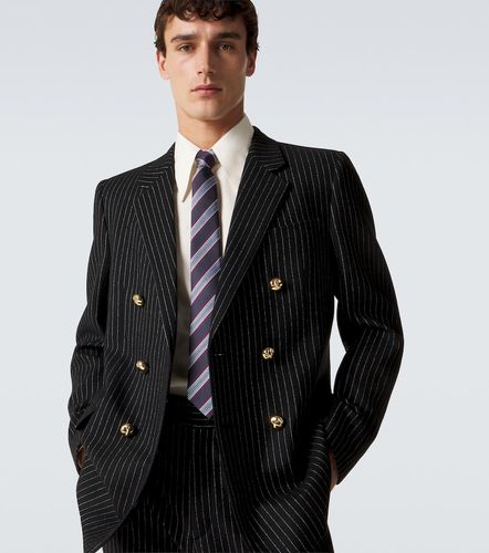 Striped silk jacquard tie - Valentino Garavani - Modalova