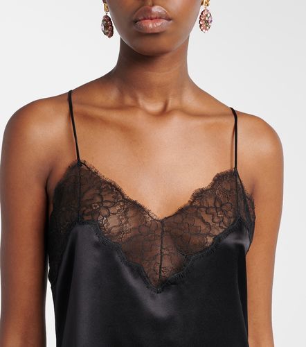 Abito corto in raso di misto seta e cotone - Dolce&Gabbana - Modalova