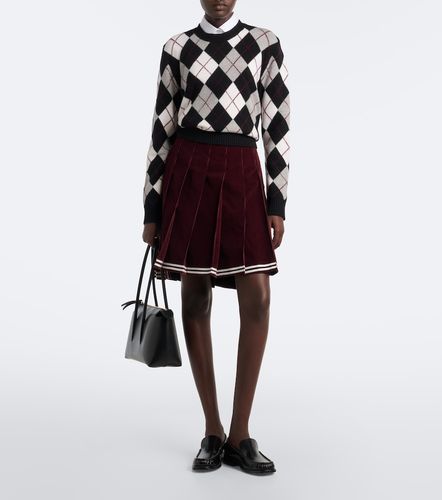 Minigonna in velluto a coste di cotone plissé - Thom Browne - Modalova
