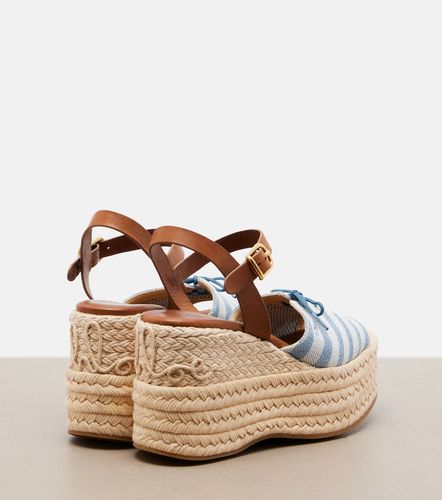 Chloé Sandali con zeppa espadrillas in tela a righe - Chloe - Modalova