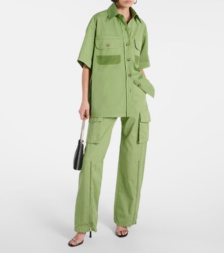 Pantalones cargo de tiro medio de algodón - Stella McCartney - Modalova