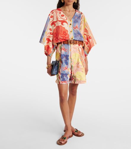 Etro Printed denim shorts - Etro - Modalova