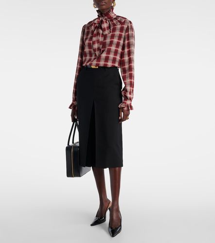 Culottes de lana de tiro medio - Saint Laurent - Modalova