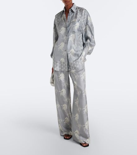 Pantaloni a gamba larga in raso di seta - Stella McCartney - Modalova