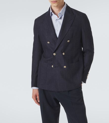 Pinstriped wool, cotton, and cashmere blazer - Eleventy - Modalova