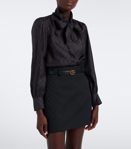Gucci GG tie-neck silk twill blouse - Gucci - Modalova