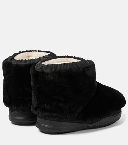 Shearling-trimmed leather ankle boots - Bogner - Modalova