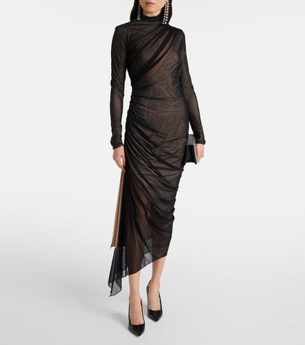 Mugler Asymmetrical mesh midi dress - Mugler - Modalova