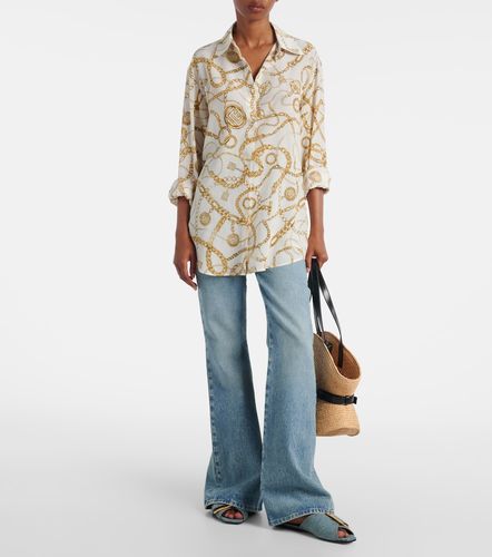 Balmain Camicia in seta con stampa - Balmain - Modalova