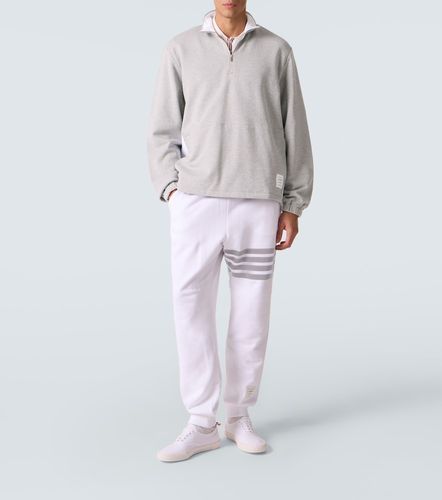 Bar cotton jersey half-zip sweatshirt - Thom Browne - Modalova