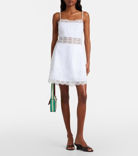 Vestido corto Amalina de lino con encaje - Staud - Modalova