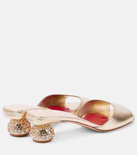 Embellished metallic leather mules - Roger Vivier - Modalova