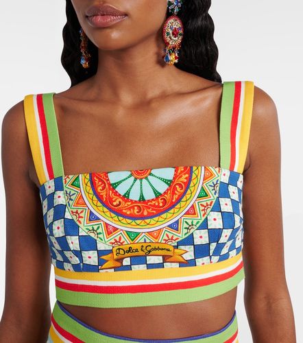Dolce&Gabbana Top cropped in cotone - Dolce&Gabbana - Modalova