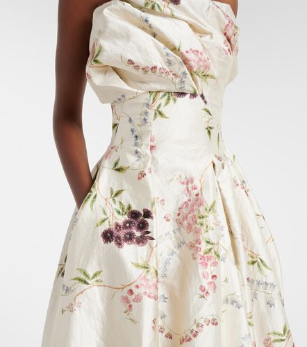 Vestido de cóctel de satén floral drapeado - Erdem - Modalova