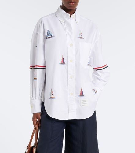 Camisa de algodón estampada - Thom Browne - Modalova
