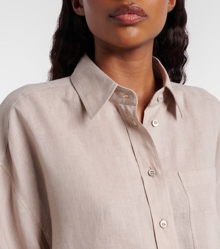 Camicia oversize in lino - Brunello Cucinelli - Modalova