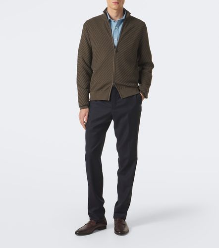 Pullover in cotone, seta e cashmere jacquard - Brioni - Modalova