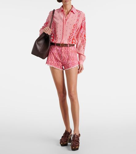 Etro Printed denim shorts - Etro - Modalova