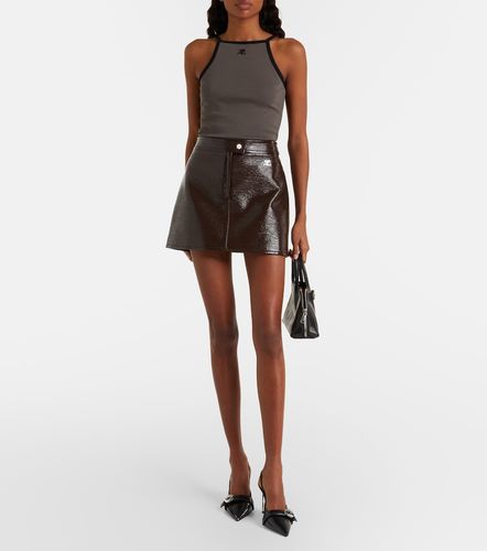 Courrèges Top in cotone con logo - Courreges - Modalova
