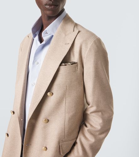 Striped silk pocket square - Brunello Cucinelli - Modalova