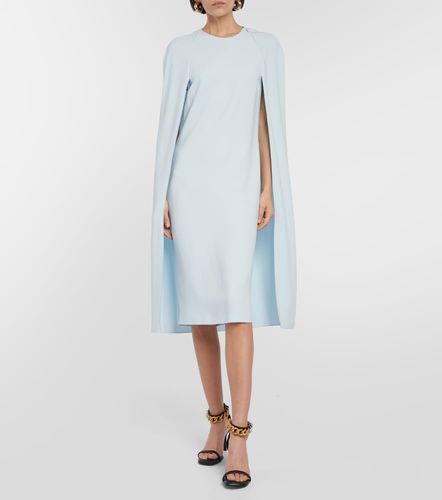 Vestido midi de cady con capa - Stella McCartney - Modalova
