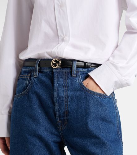 Cinturón Interlocking G de piel - Gucci - Modalova