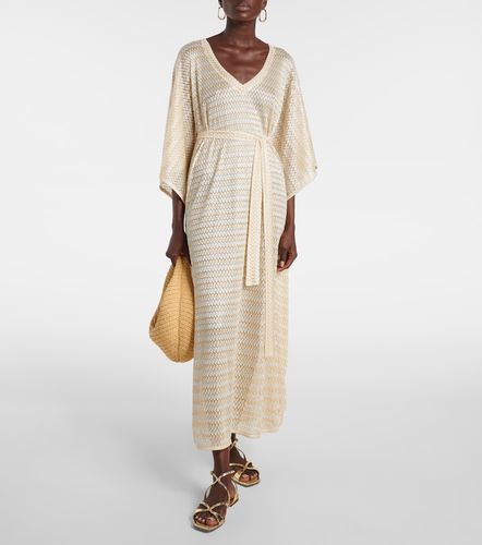 June knitted lame kaftan - Melissa Odabash - Modalova